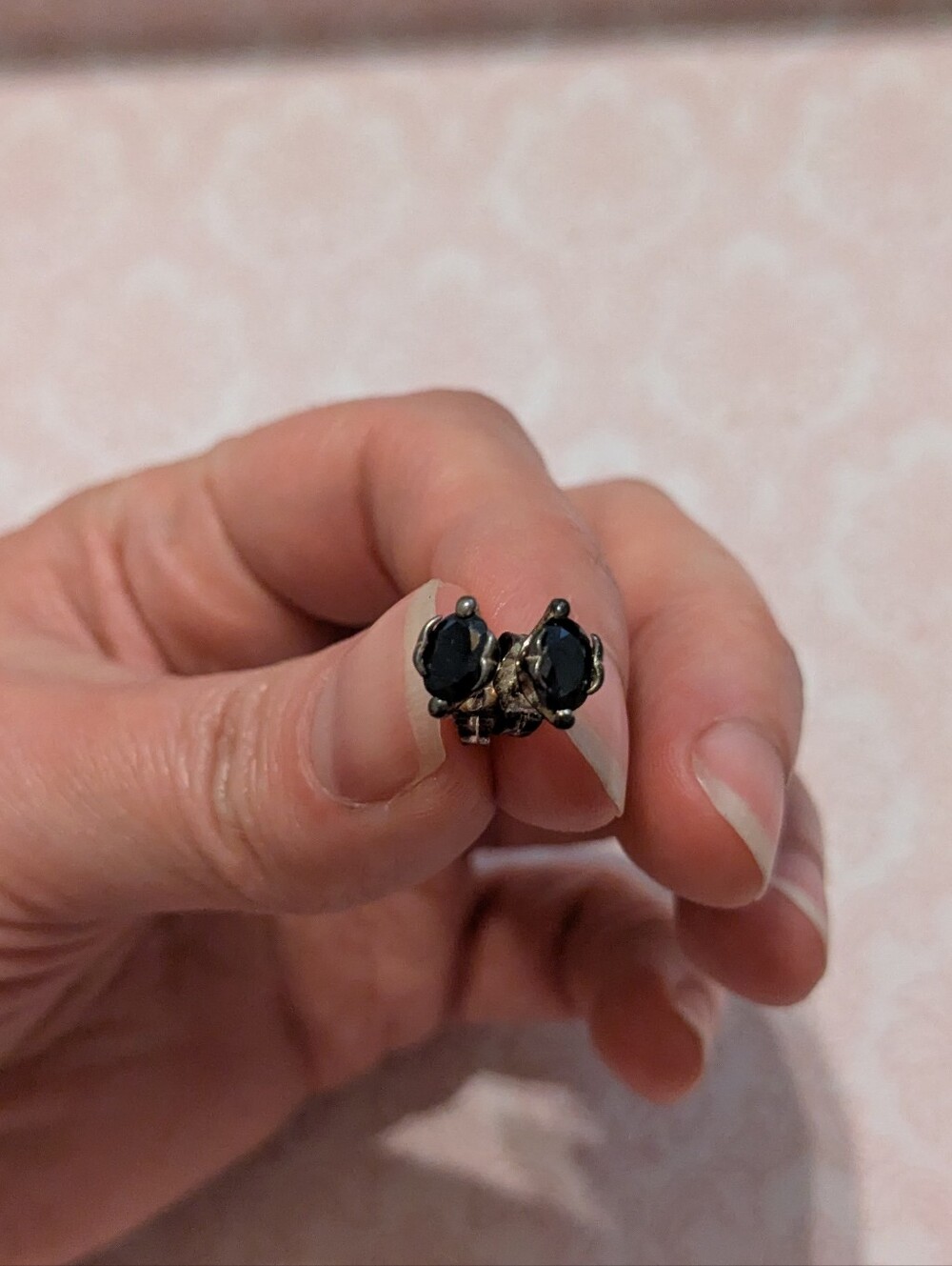 Black Stylish Stud Earrings
